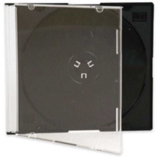 Confezione di 50 Casse per CD e DVD a Forma Sottile - Spazio di Archiviazione Ridotto - Sicurezza e Durabilità - Nero