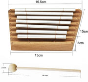 Strumento a Percussione a 7 Tonalità - Beugo/Metallo - 16,8 x 15 x 13 cm - Inclusa Bacchetta di Percussione - Duraturo e di Alta Qualità - Gong a Vento