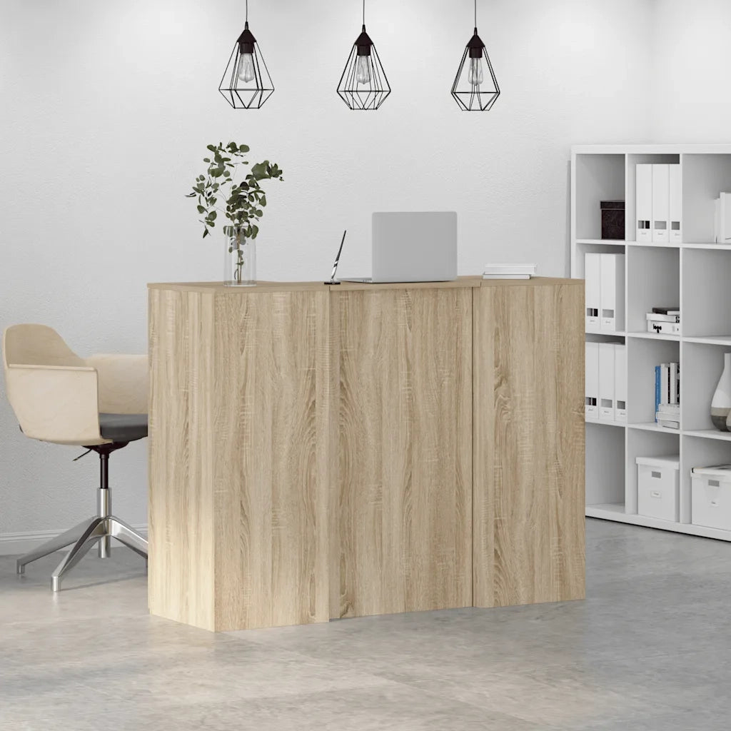Banco Reception Rovere Sonoma 135x50x103,5 cm Legno Multistrato 3324189