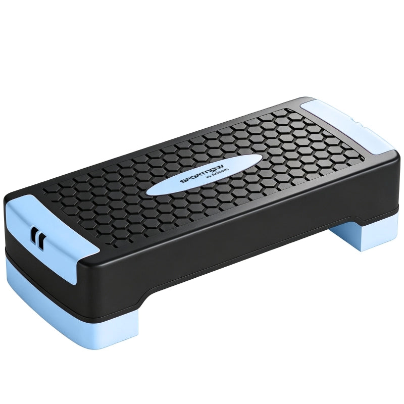 STEPPER AEROBICO Multifunzionale 66x28x16 cm ABS Blu con 2 bande elastiche