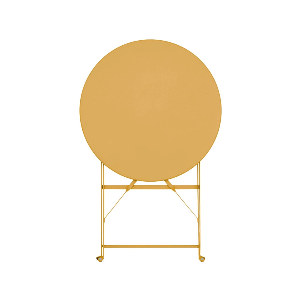Set tavolo da giardino bistrot pieghevole in acciaio con 2 sedie,