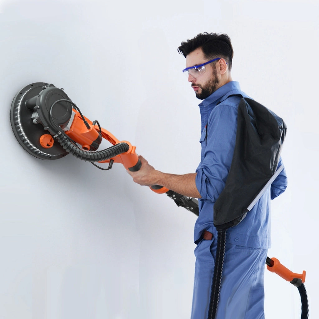 Levigatrice per cartongesso 750 W, Levigatrice elettrica pieghevole con sistema di aspirazione automatica-Strumenti elettrici