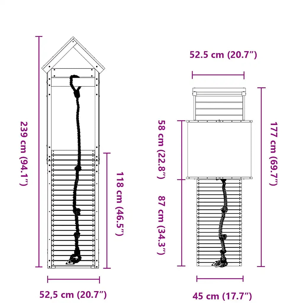 Set da Gioco da Esterno in Legno di Pino Impregnato 3279093