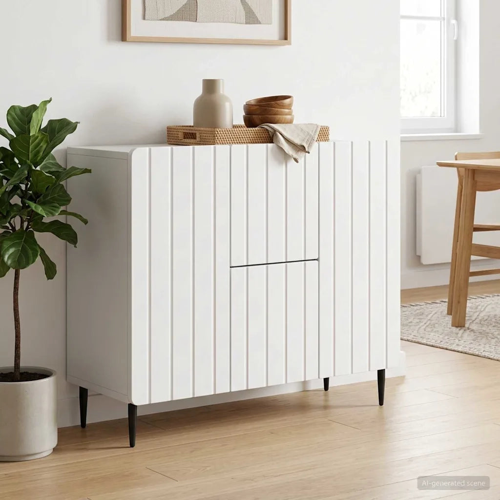 Credenza Bianco 89 x 34,5 x 62 cm Legno ingegnerizzato 894425