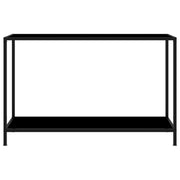 Tavolo Consolle Nero 120x35x75 cm in Vetro Temperato 322840