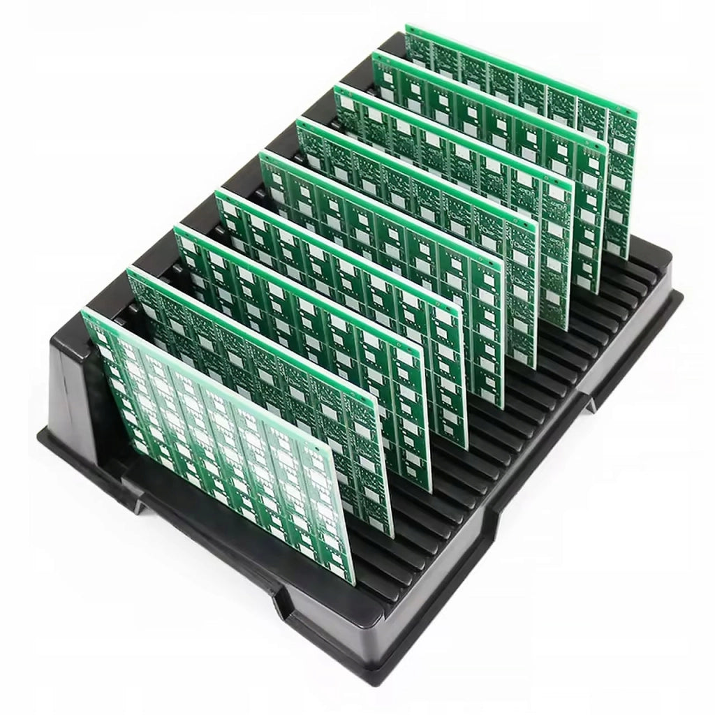 Supporto Antistatico a L per PCB – Protezione ESD | Dimensioni 270x205x90 mm, Resistenza 104-109 Ω