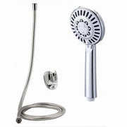 Trade Shop - Kit Doccetta Soffione Con Tubo 1.8mt Staffa Doccia Bagno Universale Cromato 59261 -