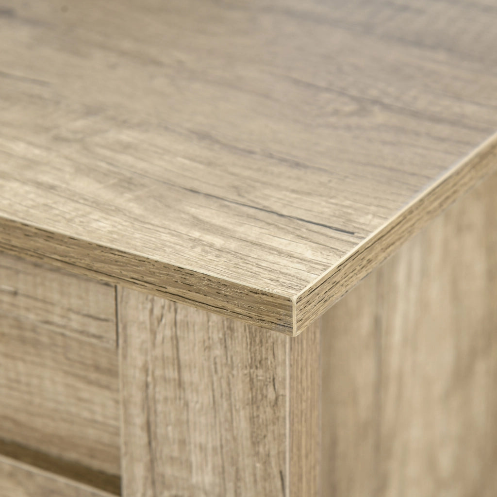 Tavolino da salotto con ripiano sollevabile e ripiani nascosti ¨C zephmum ¨C effetto quercia chiaro 105x50x49-62.5 cm