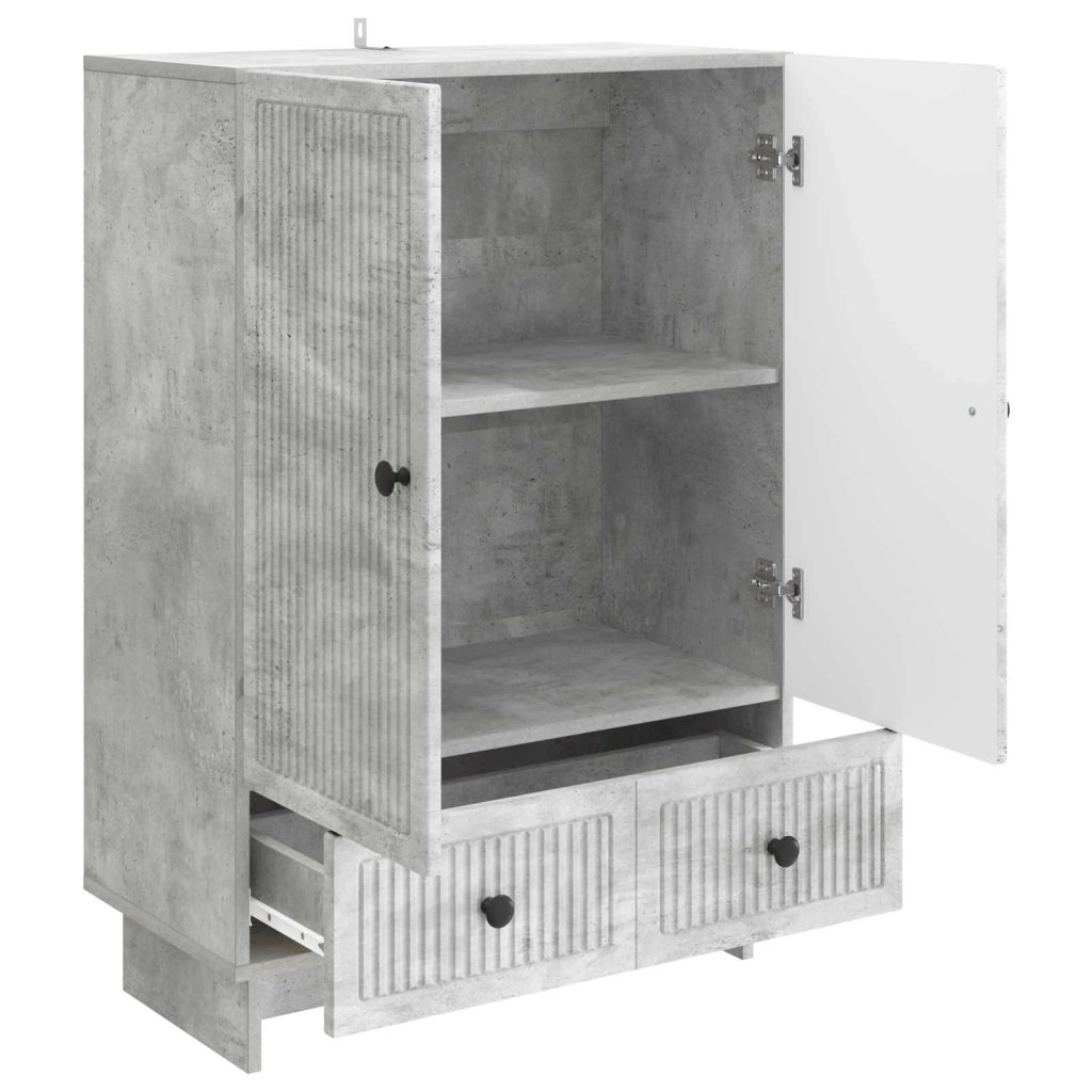 Credenza Grigio Cemento 66 x 34,5 x 95 cm Legno ingegnerizzato 893978