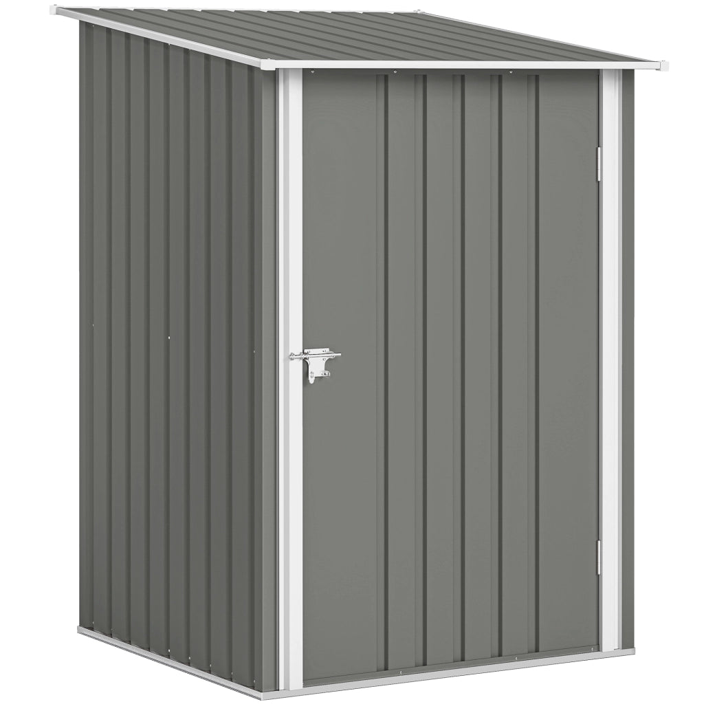 Casetta da Giardino Porta Attrezzi in Acciaio ¨C zephmum ¨C Grigio Chiaro 100x104x160 cm