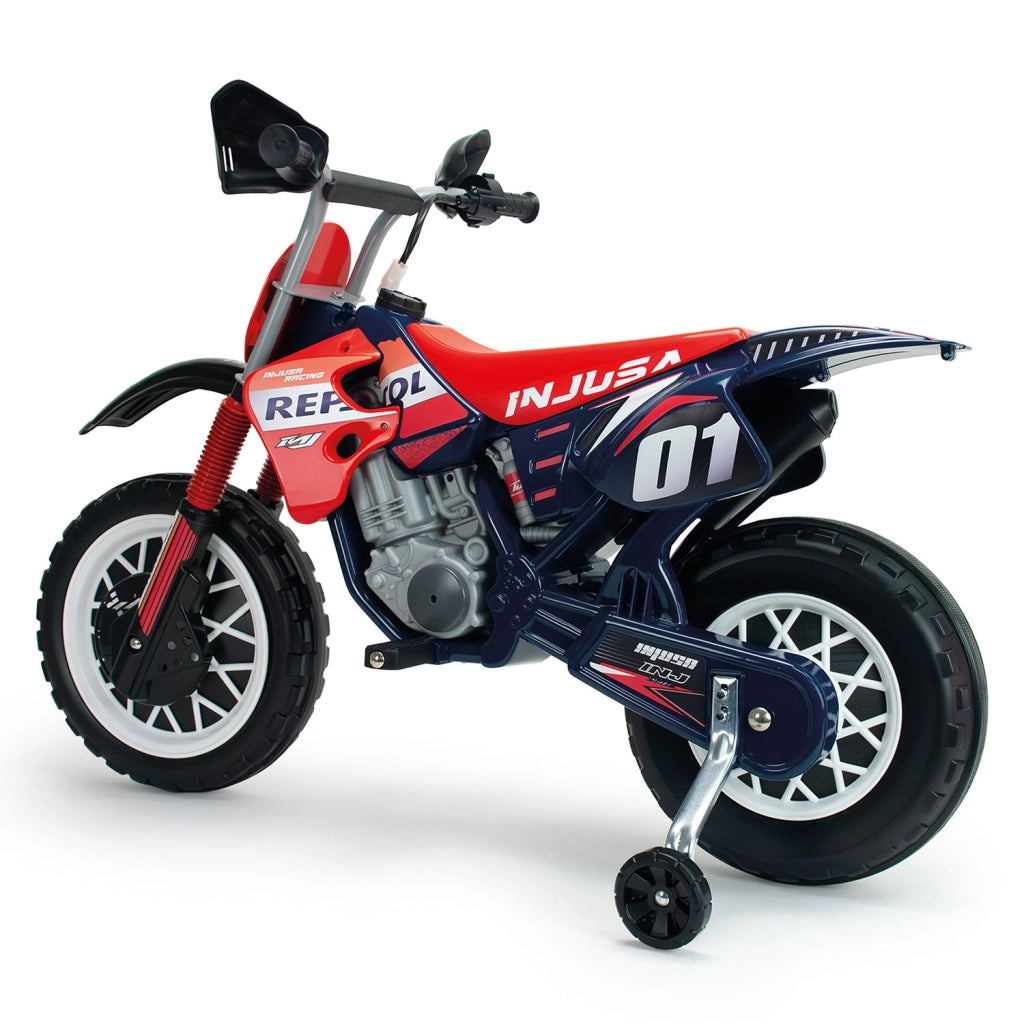 Moto Elettrica per Bambini 6V Cross Repsol Design Sportivo Fino a 6 km/h Blu