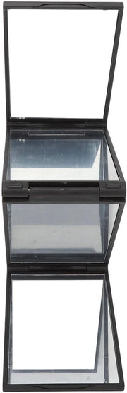 Specchio ripiegabile 4-giornaliero - Portatile - Specchio da mano - Compattabile - Leggero - Cassetta in plastica