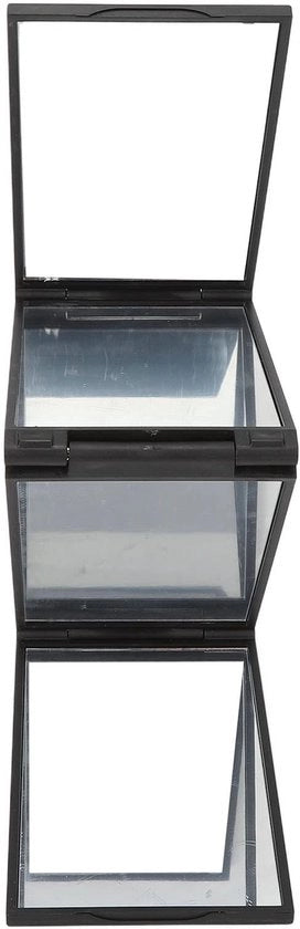 Specchio ripiegabile 4-giornaliero - Portatile - Specchio da mano - Compattabile - Leggero - Cassetta in plastica