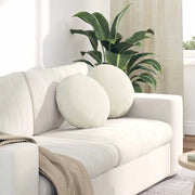 Cuscini per Seduta 2 pcs Crema Ø 40 x 13 cm Velluto