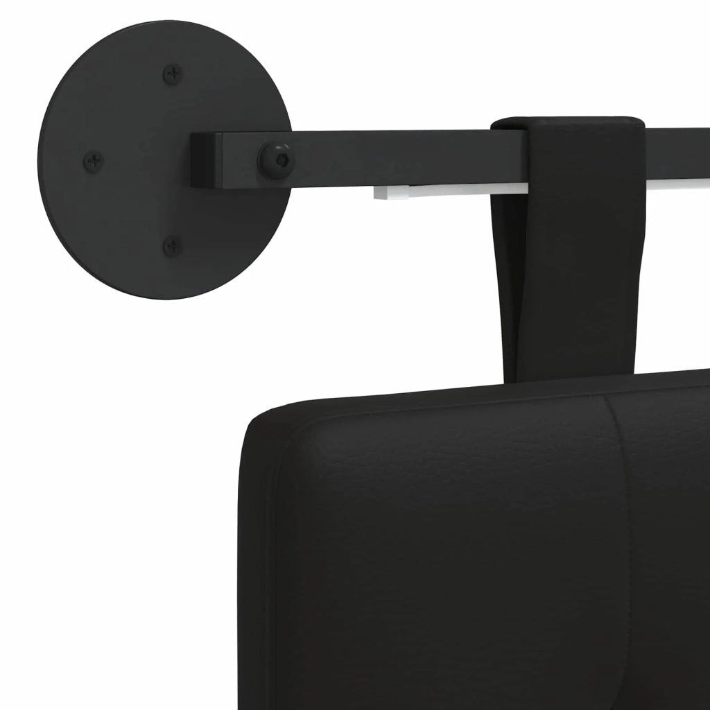 Testiera sospesa Con luce LED Nero Similpelle