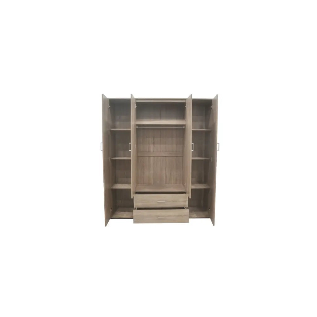 Armadio TOM 4 porte – Rovere Sonoma – Con specchio – L160 x H185 cm