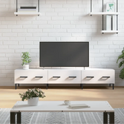 Mobile Porta TV-Mobile per TV-Credenza TV Bianco Lucido 150x36x30 cm in Legno Multistrato 475277