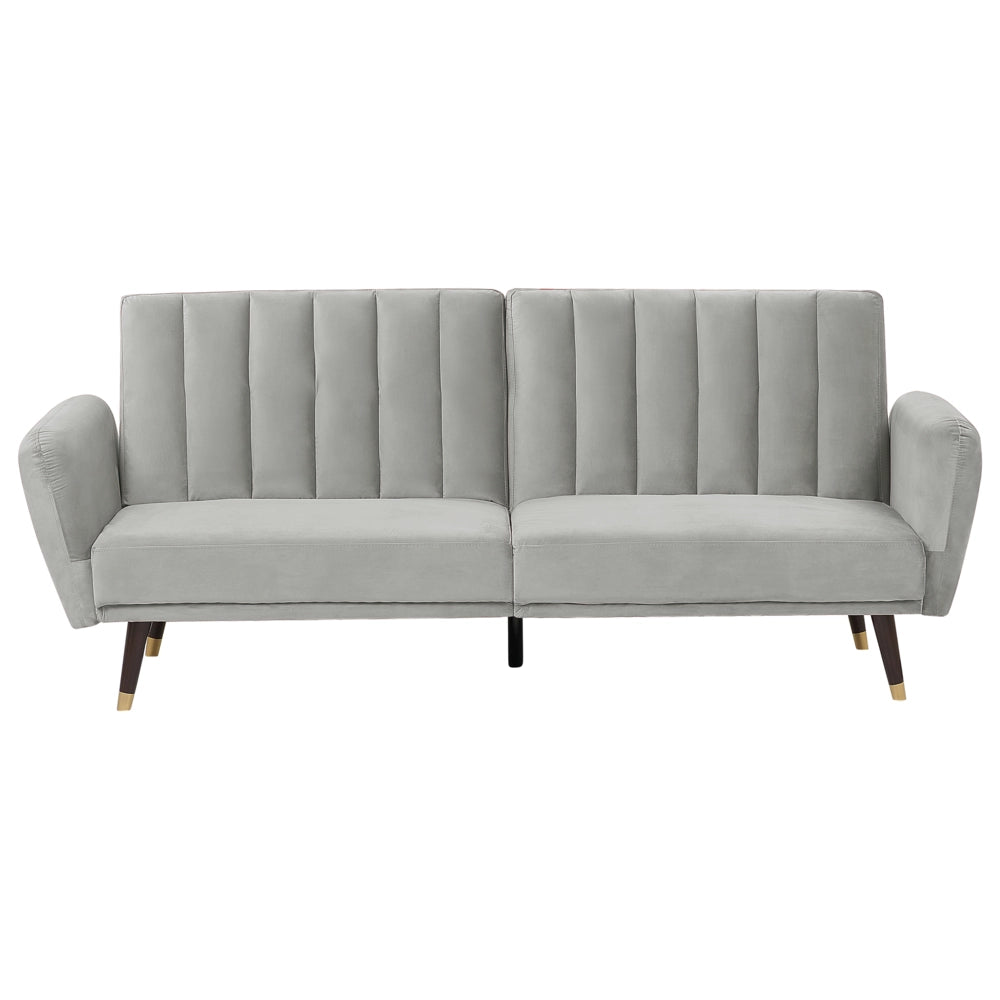 Divano Letto Grigio Chiaro Letto Convertibile In Velluto Tappezzeria Elegante Glam Moderno Soggiorno Camera Da Letto
