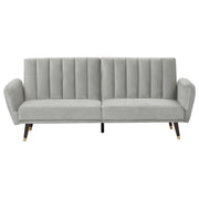 Divano Letto Grigio Chiaro Letto Convertibile In Velluto Tappezzeria Elegante Glam Moderno Soggiorno Camera Da Letto