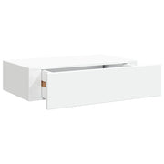 Scaffale con Cassetti da Parete | Mensola sospesa Bianco 40x23,5x10 cm in MDF