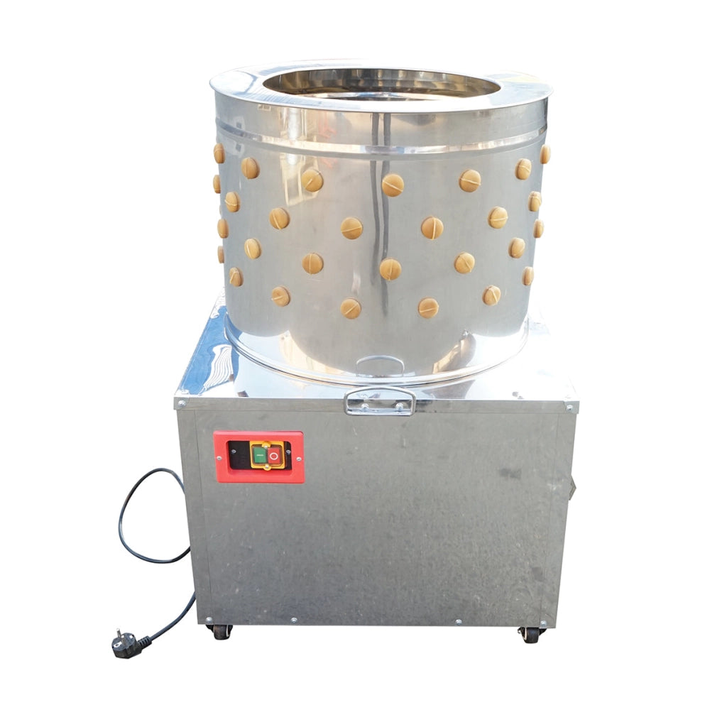 Spiumatrice per pollame in acciaio inox 1500W, 220V, capacità massima 4 polli, 157 dita, 180 giri/min, IP68.