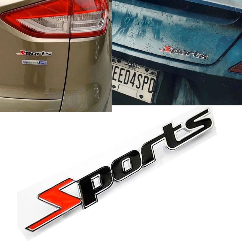 Trade Shop - Adesivo Decorazione 3d In Metallo Cromato Per Auto Figura Stemma Sports Sticker -