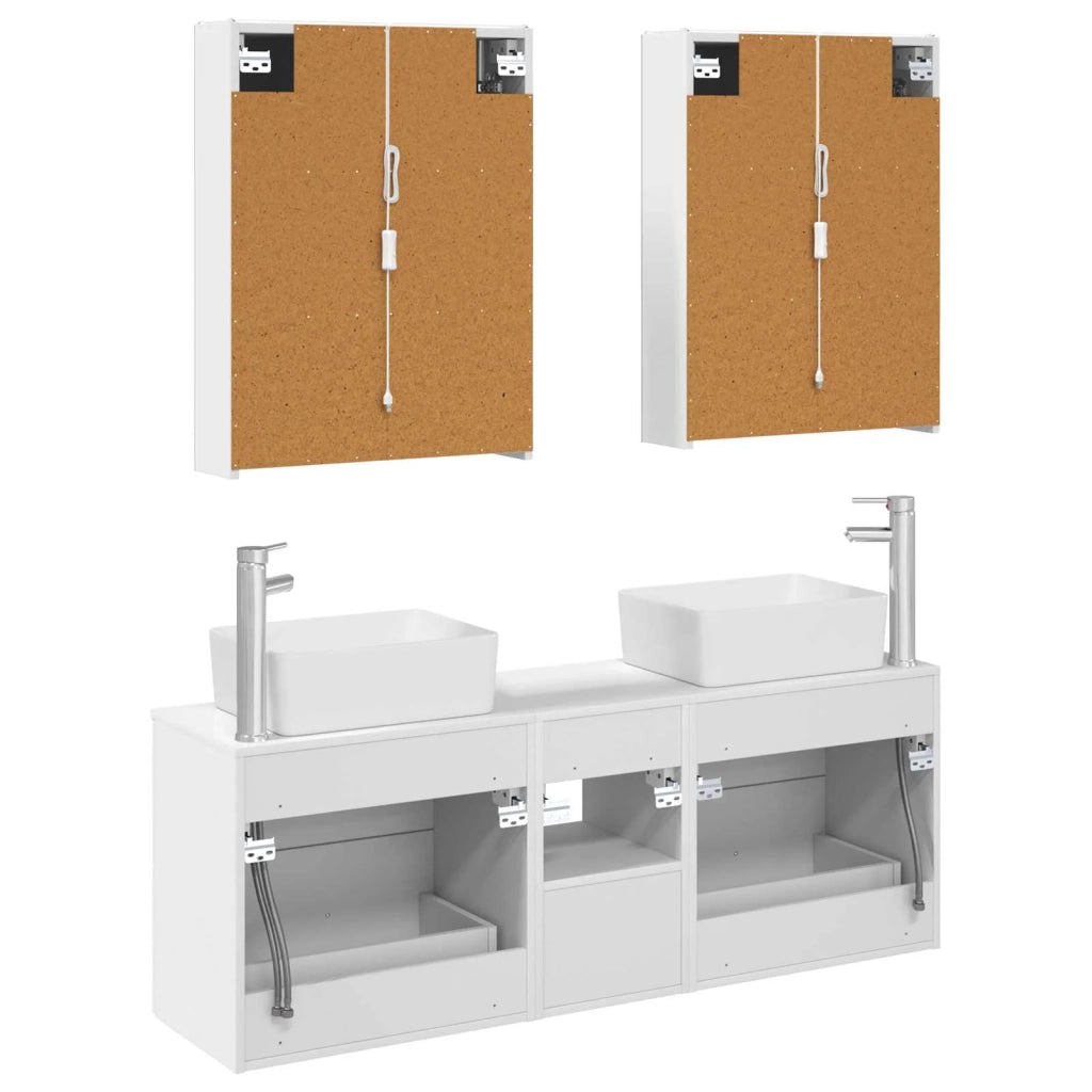 Set di mobili per il bagno 5 pcs Bianco 3406847