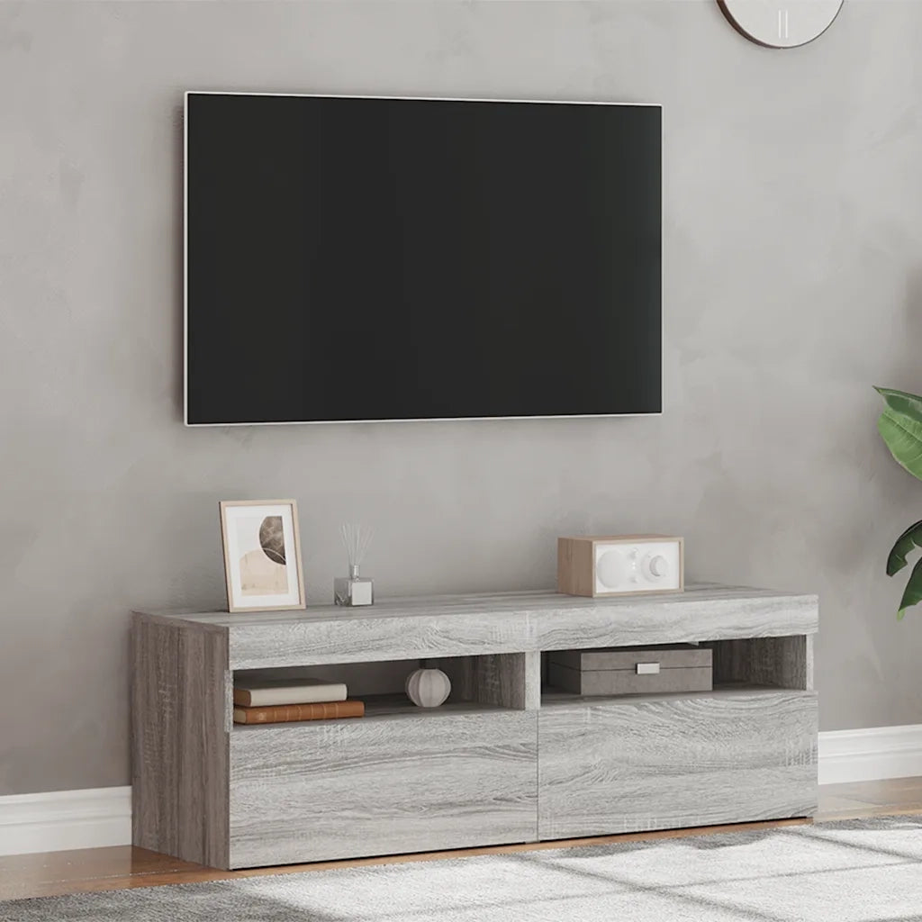 Mobili TV con Luci LED 2 pz Grigio Sonoma 60x35x40 cm 815681