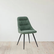 Sedia imbottita Cascade in tessuto colore verde set 2 pezzi