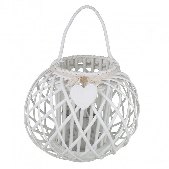 Lanterna Elvire   in Vimini Bianco