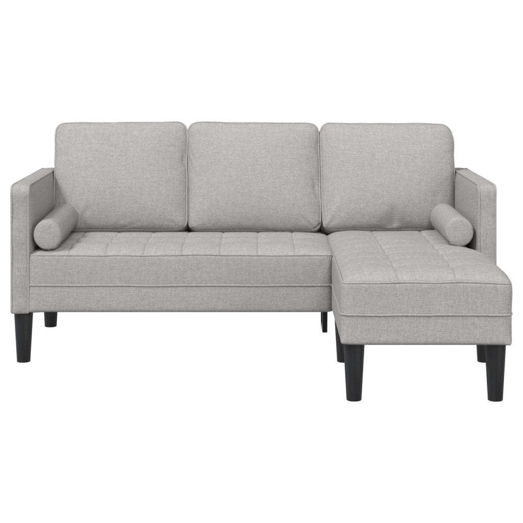 Divano angolare 3 posti  Grigio nuvola 160 cm Tessuto