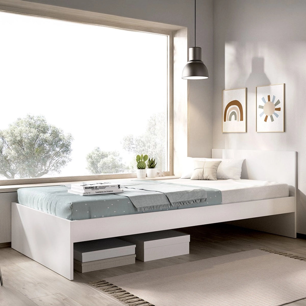 Winnemu, Composizione Camera da Letto 2 Cassetti, 195x96x68h cm Bianco
