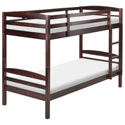 Letto a castello letto doppio in legno di pino scuro singola misura 90 x 200 per bambini in cameretta