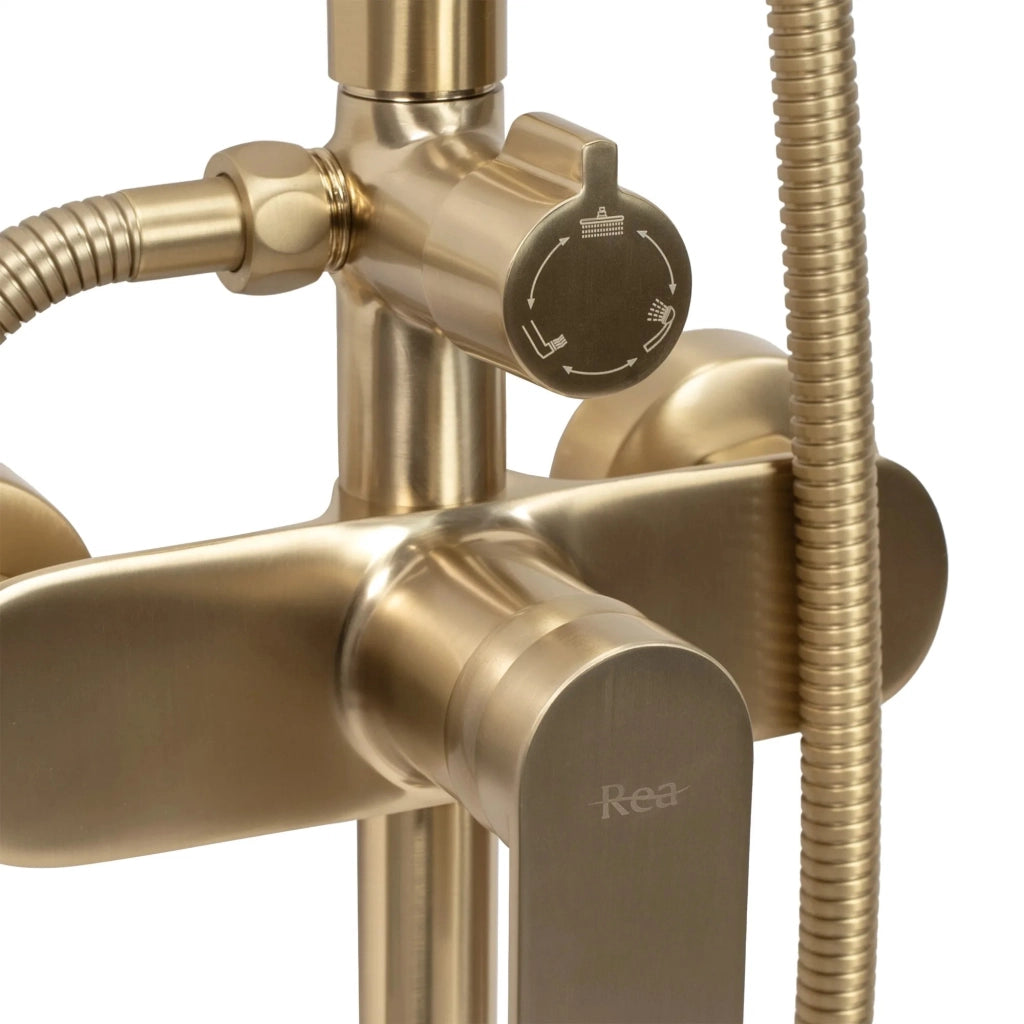 Set Doccia Rea Verso Brushed Gold