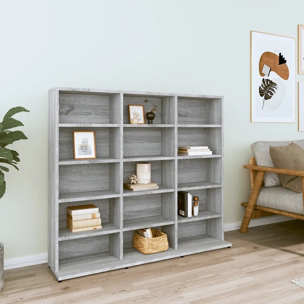 Mobile Porta CD Grigio Sonoma 100x23x89,5 cm Legno Multistrato 815484
