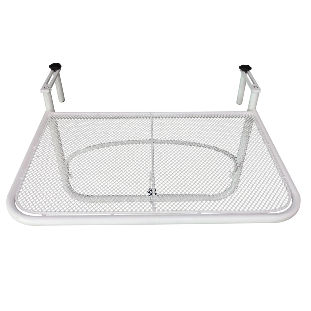 Tavolo da balcone ¨C zephmum ¨C bianco, metallo, 60x56 cm