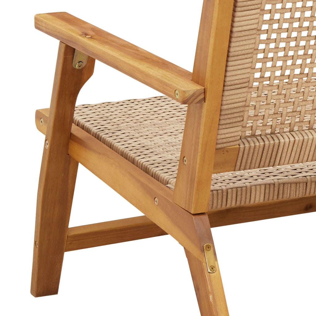 sedie da giardino 2 pcs beige 76x67x73.5 cm legno massello di acacia