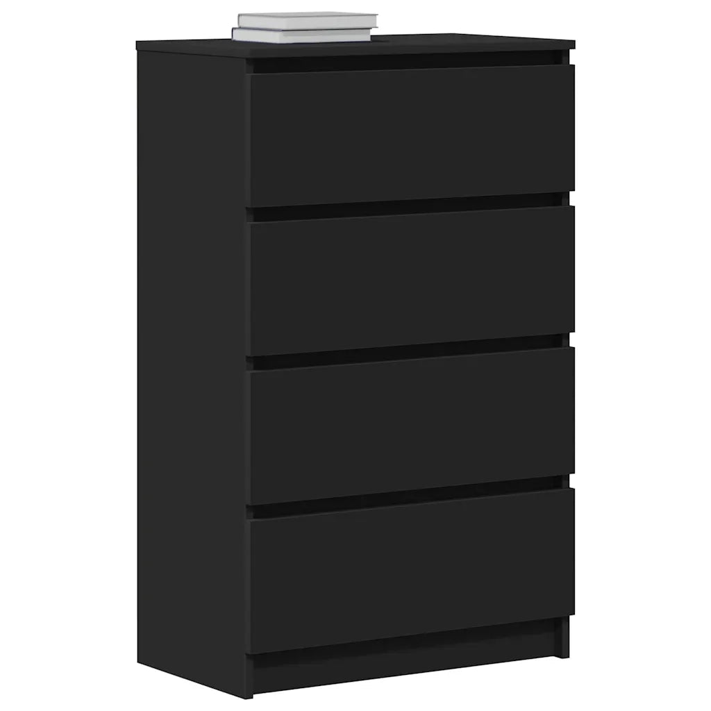 Credenza Nera 60x35x98,5 cm in Legno Multistrato 800532