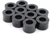 Spaziatori a distanza - 10x HD-polyetilene - 16 mm alto - Nero - Ideali per spazi tra componenti - Adatti per M8 - 15 mm esterno - 16 mm interno.