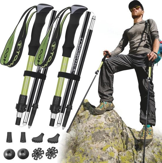 Stecchi da trekking in carbonio e alluminio - Leggeri, regolabili, ideali per escursioni e sci