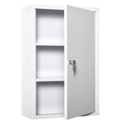 Armadietto Medicinale con 3 Scomparti ¨C zephmum ¨C 40x18x60 cm Bianco