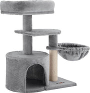 Albero per gatti portatile con più livelli 68cm Grigio chiaro PCT59W