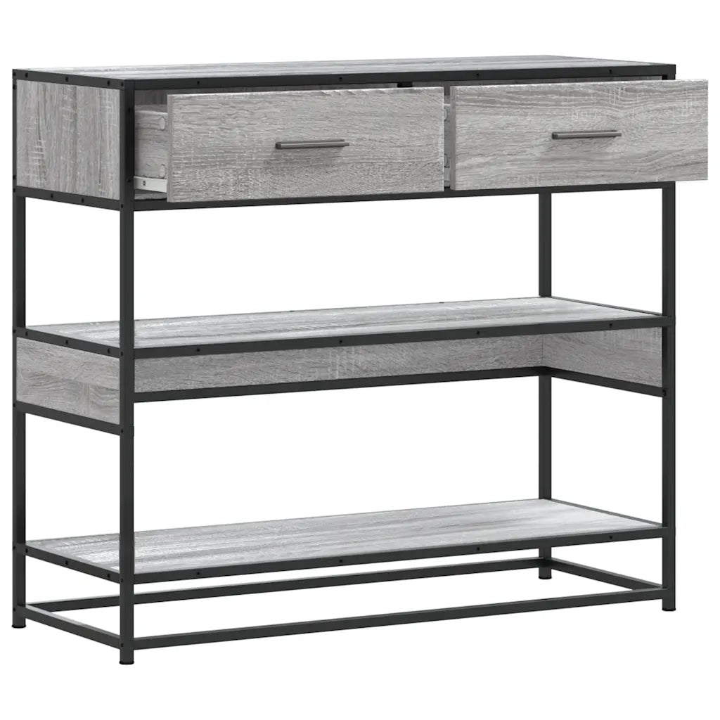 Tavolo Consolle Rovere Sonoma 90x35x80 cm in Legno Multistrato