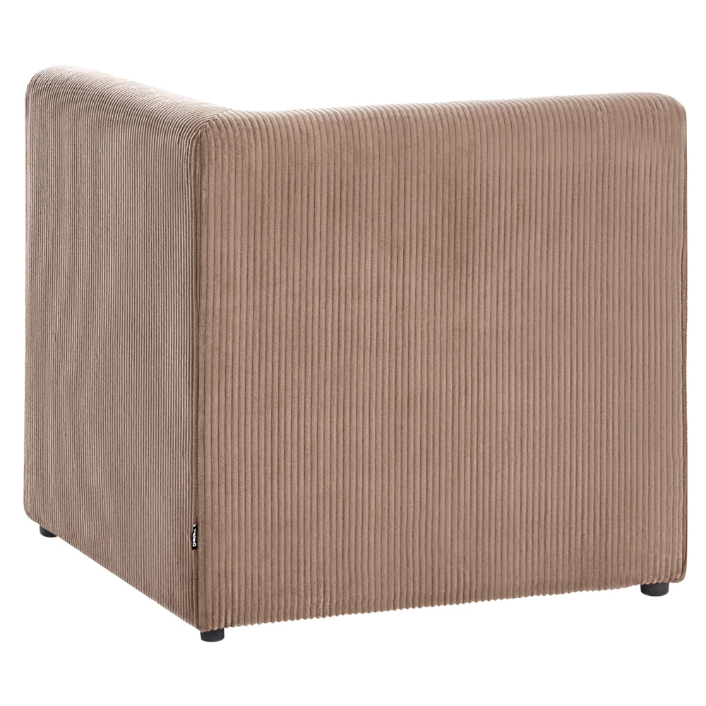 Divano modulare 2 posti in Velluto a coste beige stile classico soggiorno