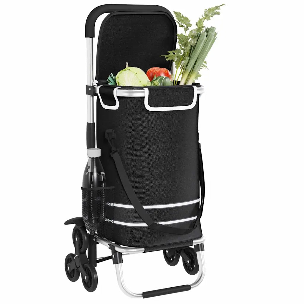 Carrello della spesa Nero 47 x 39 x 100,5 cm Tessuto Oxford 42002337