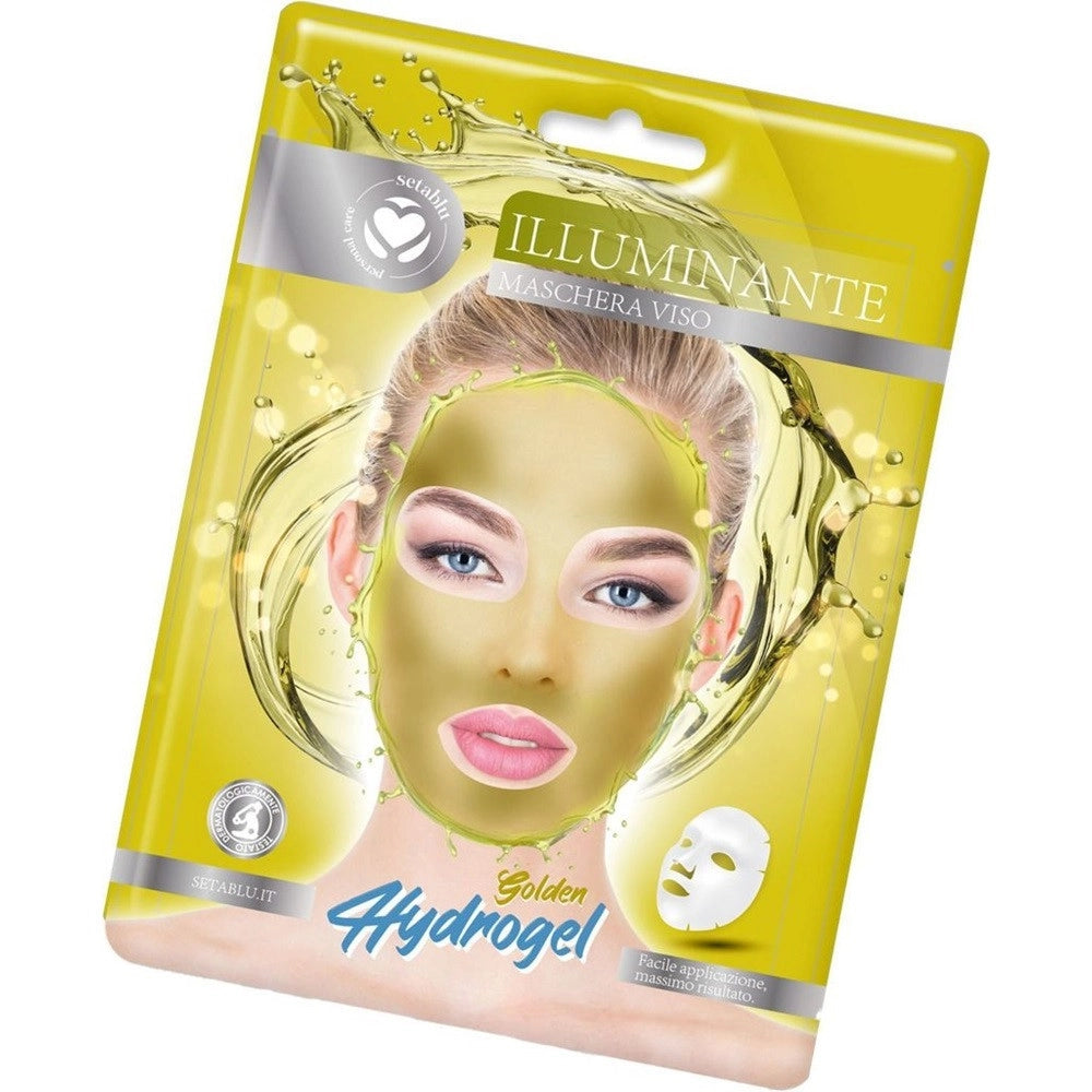 Trade Shop - Maschera Viso Hydrogel Illuminante Golden Per Cura Pelle Luminosa Radiosa Idratata -