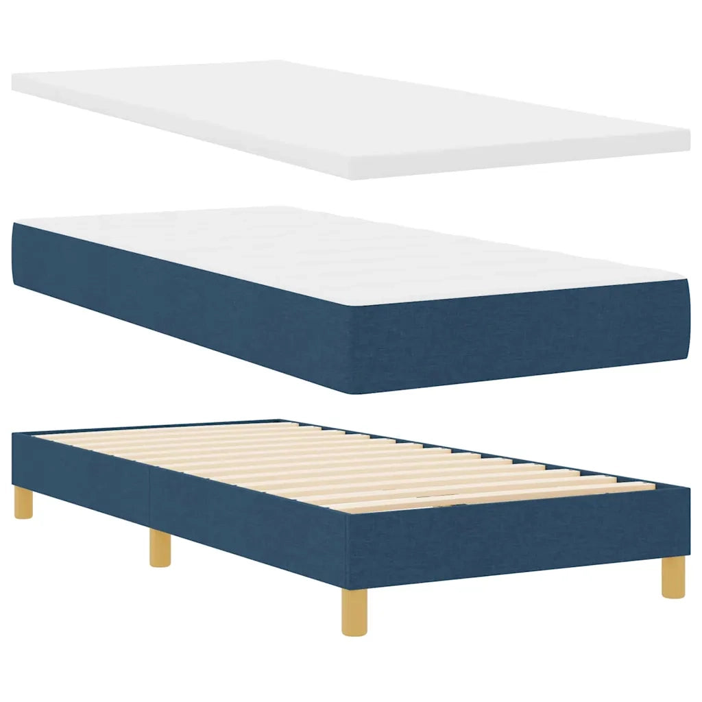 Letto a Sorgente LED con cuscino Blu 80 x 200 cm Tessuto 3342400