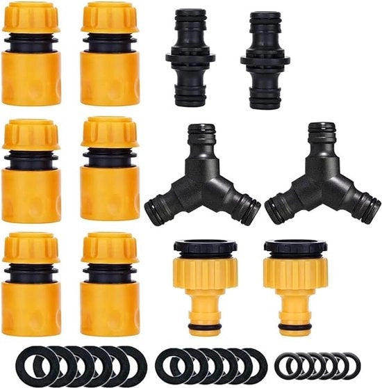 Set di connettori per tubi - Connettore di distribuzione per tubi - MATERIALI DI ALTA QUALITÀ - Pezzi di connessione per tubi da giardino, 12 pezzi
