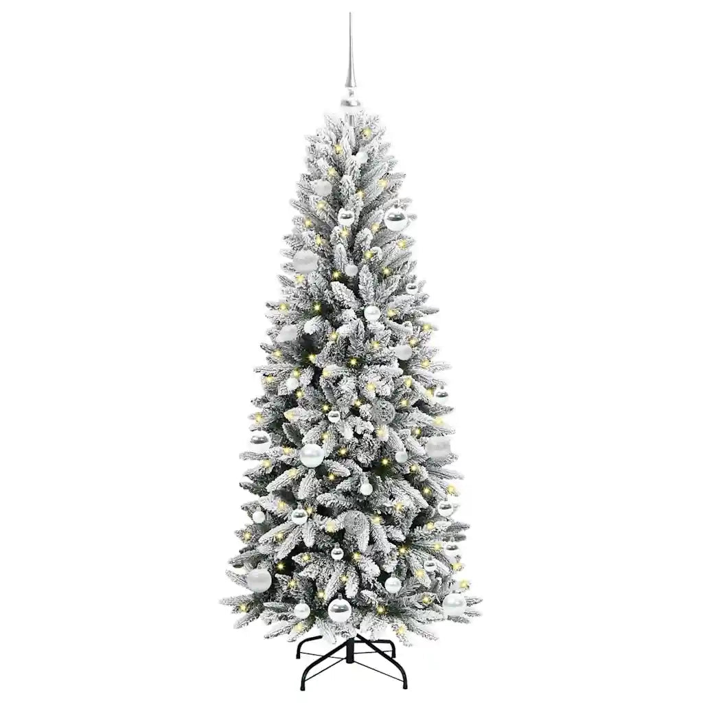 Albero di Natale | Decorazioni natalizie artificiale con 150 LED Bianco 150 cm