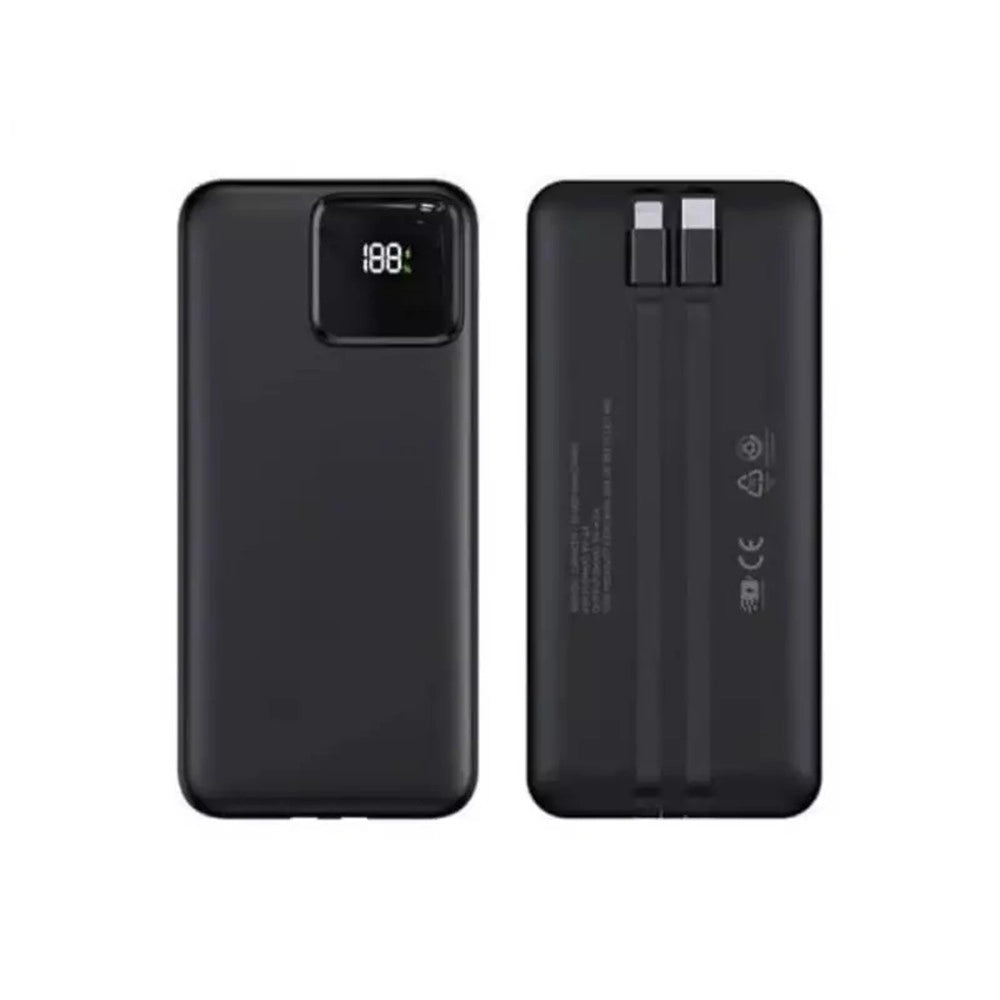 Trade Shop - Power Bank Da 12000 Mah Con Cavi Type-c Lightning Ricarica Rapida Display Digitale Q-cd159 -